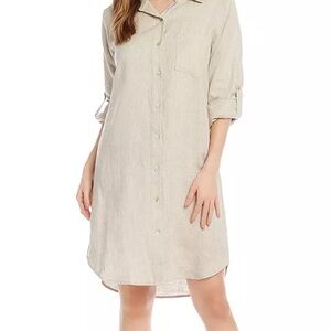 Karen Kane Oat Linen Shirt Dress
